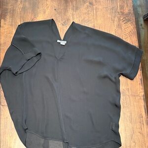 Vince Charcoal V-Neck Blouse